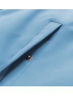 Tmavě modrá tenká dámská oboustranná bunda parka model 18186207 - J.STYLE