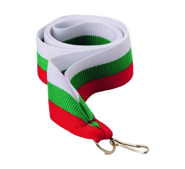 Stuha 11 mm - bílo-zeleno-červená