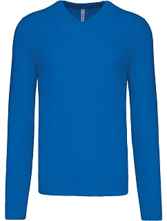 K Pánský svetr s výstřihem do V 20.K light royal blue model 22431490 - Kariban
