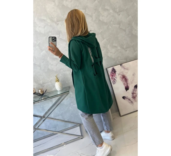 Světle zelená bunda s potiskem Světle zelená bunda s potiskem