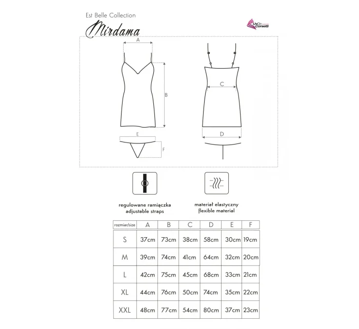 model 17828280 Černá košilka + tanga ZDARMA! - LivCo Corsetti