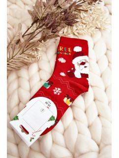 Dámské Ponožky S Santa Claus Red