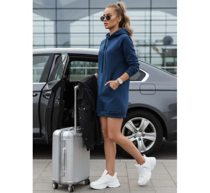 Dámská dlouhá oversize mikina tmavě modrá Dstreet model 21964008 - FashionStreet