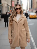 Dámský zimní kabát Teddy Fur beige FashionStreet NY0757z