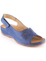 Kožené pohodlné sandály W navy blue model 20118057 - Helios