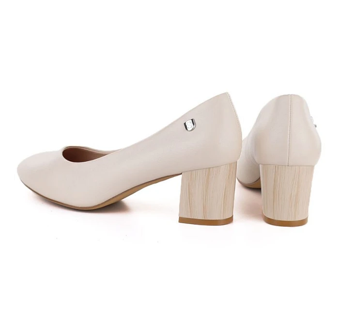 Sergio béžové dámské lodičky na jehlovém podpatku model 22097198 - LEONE Sergio béžové dámské lodičky na jehlovém podpatku model 22097198 - LEONE