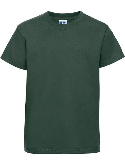 Russell Athletic 180B Dětské tričko z těžké bavlny "Authentic" 10.180B bottle green