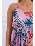 Šaty s motivem listů fialové