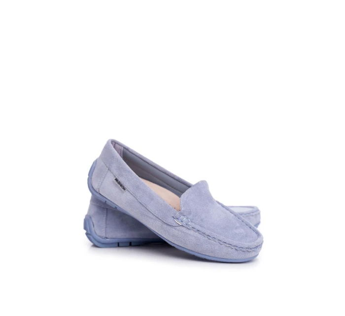 Dámské Semišové Mokasíny Modré Morreno Dámské Semišové Mokasíny Modré Morreno