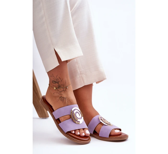 Módní Pantofle S Ozdobou Fialové Deep model 21627923 - Boto Módní Pantofle S Ozdobou Fialové Deep model 21627923 - Boto