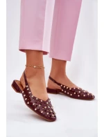 Zdobené Baleríny Na Plochém Podpatku Bordové Nilarisela Zdobené Baleríny Na Plochém Podpatku Bordové Nilarisela