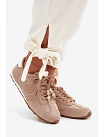 Dámské nízké tenisky s korálky béžové model 22095356 - Boto