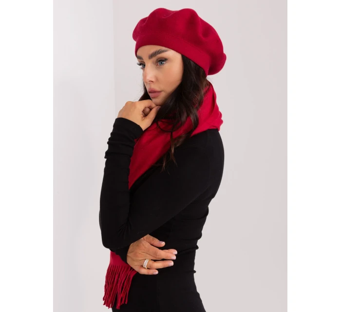 Czapka AT CZ model 21488736 bordowy - FPrice Czapka AT CZ model 21488736 bordowy - FPrice