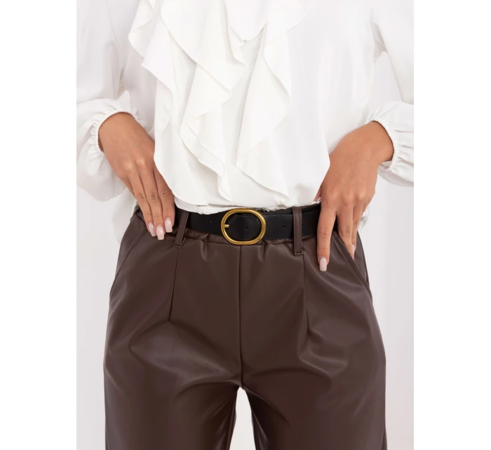 Spodnie IT SP model 21441085 ciemny brązowy - FPrice Spodnie IT SP model 21441085 ciemny brązowy - FPrice