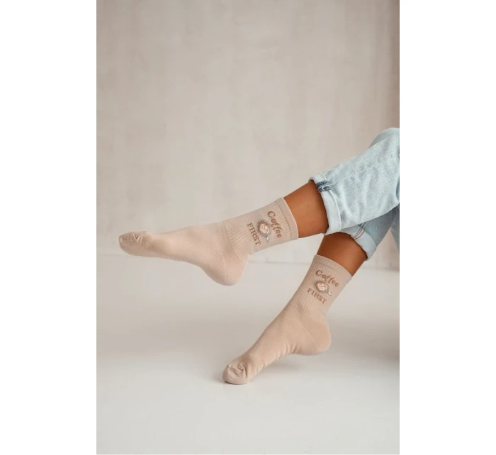 Dámské ponožky Coffee FIRST – béžové Dámské ponožky Coffee FIRST – béžové