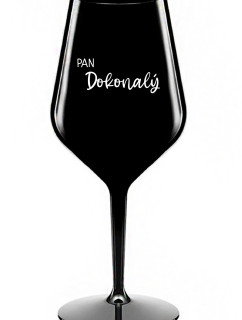 PAN DOKONALÝ - černá nerozbitná sklenice na víno 470 ml