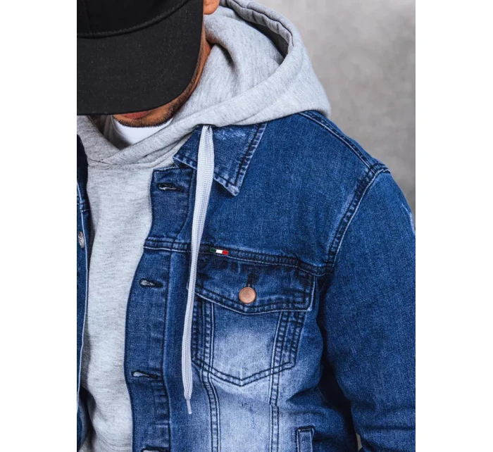 Pánská modrá džínová bunda FashionStreet TX4365 Pánská modrá džínová bunda FashionStreet TX4365