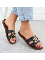 Dámské žabky s ornamentem černé Sergio Leone SK077H Dámské žabky s ornamentem černé Sergio Leone SK077H