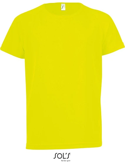 SOL'S Sporty Kids Dětské raglánové sportovní tričko 25.1166 neon yellow SOL'S Sporty Kids Dětské raglánové sportovní tričko 25.1166 neon yellow