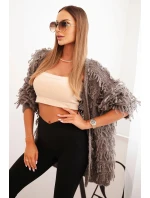 Dámský kardigan s třásněmi a volným střihem fango