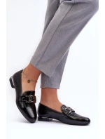 Dámské mokasíny s ozdobou černá model 21636087 - SERGIO LEONE