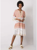 Šaty DHJ SK 13567.41P tmavě oranžová