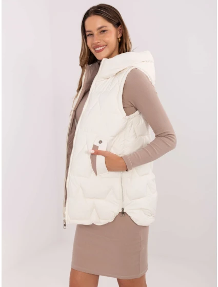 Kamizelka MBM KZ model 21217635 ecru - FPrice Kamizelka MBM KZ model 21217635 ecru - FPrice