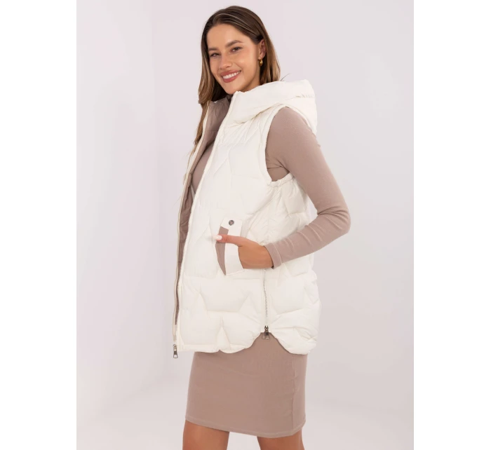 Kamizelka MBM KZ model 21217635 ecru - FPrice Kamizelka MBM KZ model 21217635 ecru - FPrice