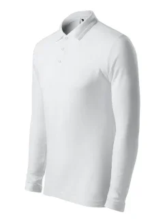 Pique Polo LS polokošile pánská bílá