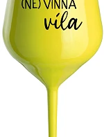 (NE)VINNÁ VÍLA - žlutá nerozbitná sklenice na víno 470 ml