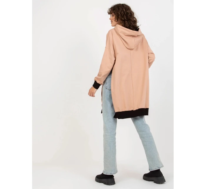 Dlouhá mikina VI BL 327.70P hnědá - FPrice