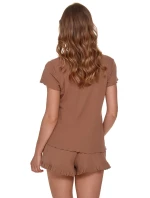 Dámské pyžamo PM.4315 Hnědá - Doctor Nap