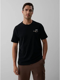 T-shirt regular z nadrukiem męski 4F 4FKAW26TTSHM4477-20S
