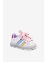 Sportovní boty dětské sneakers s svítící podrážkou bílo-růžové Arielle Sportovní boty dětské sneakers s svítící podrážkou bílo-růžové Arielle