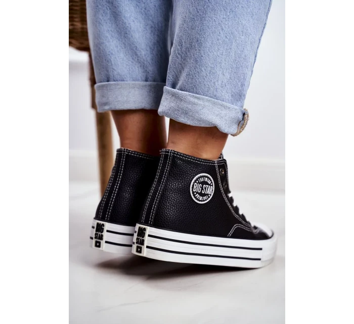 Dámské vysoké tenisky Big Star - černé