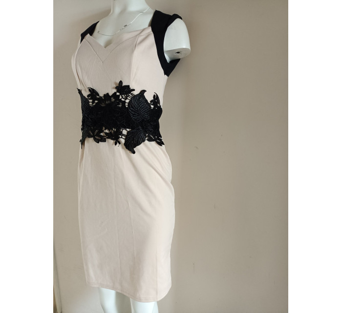 Dámské šaty 18536 černo-béžové - Koucla