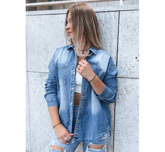 Dámská džínová košile AMERICANA modrá FashionStreet DY0348