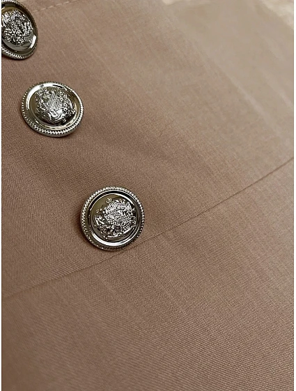 Elegantní široké dámské kalhoty v karamelové barvě model 20159965 - MADE IN ITALY
