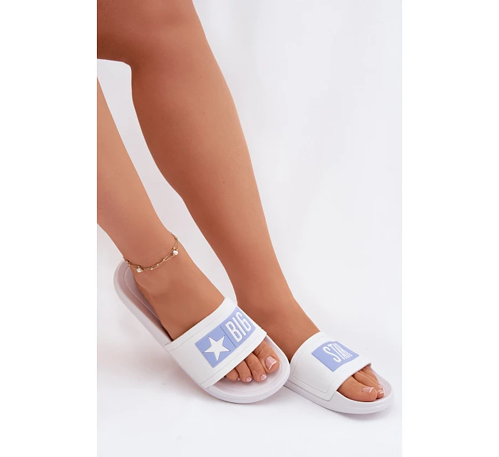 Dámské pantofle Big Star TT274A002 Bílomodré Dámské pantofle Big Star TT274A002 Bílomodré