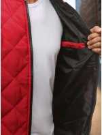 Pánská prošívaná bunda bomber červená TX2210 Pánská prošívaná bunda bomber červená TX2210