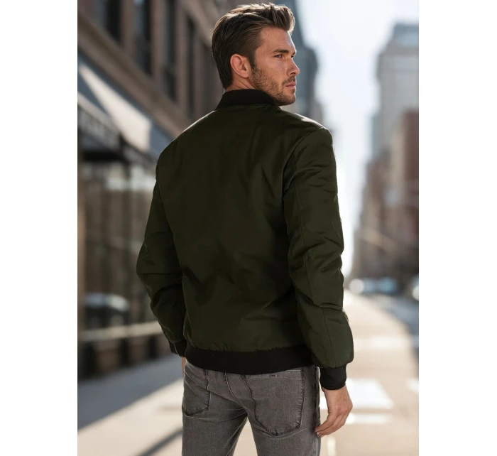 Pánská přechodná bunda bomber zelená FashionStreet TX5018