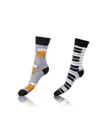 Veselé ponožky 2 páry CRAZY SOCKS 2x - BELLINDA - šedá