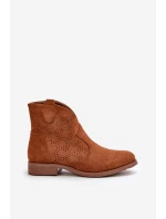 Dámské Botky S  Na Plochém Podpatku Camel model 21668258 - S.Barski