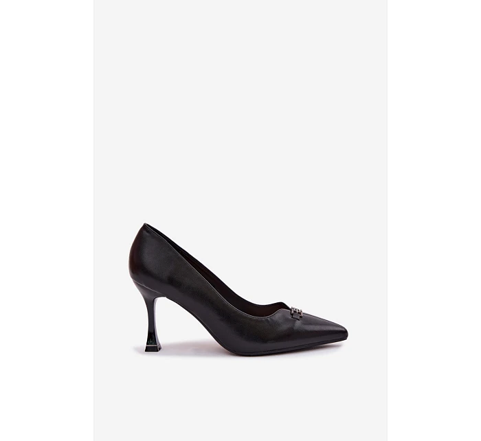 Podpatky s ozdobným detailem Vinceza 62291 Černé