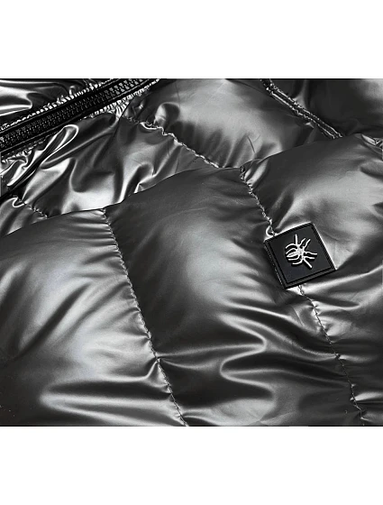 Stříbrná prošívaná bunda pro přechodné období model 17121593 - S'WEST