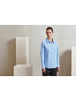 PR 320 Popelínová kostkovaná halenka s dl. rukávem model 22483214 navy/white - Premier PR 320 Popelínová kostkovaná halenka s dl. rukávem model 22483214 navy/white - Premier