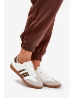 Nízké Dámské Tenisky Z Eko Kůže Leopardí Bílé Nonalorin Nízké Dámské Tenisky Z Eko Kůže Leopardí Bílé Nonalorin