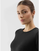 Dámské hladké tričko slim 4F - černé Dámské hladké tričko slim 4F - černé