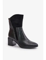 Zateplené Dámské Kotníkové Boty Na Podpatku Černé Relabina Zateplené Dámské Kotníkové Boty Na Podpatku Černé Relabina