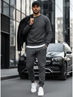 Pánská mikina s kapucí antracitová BX2405 Pánská mikina s kapucí antracitová BX2405